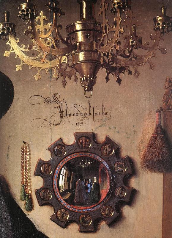 EYCK, Jan van Portrait of Giovanni Arnolfini and his Wife (detail) sdg Norge oil painting art